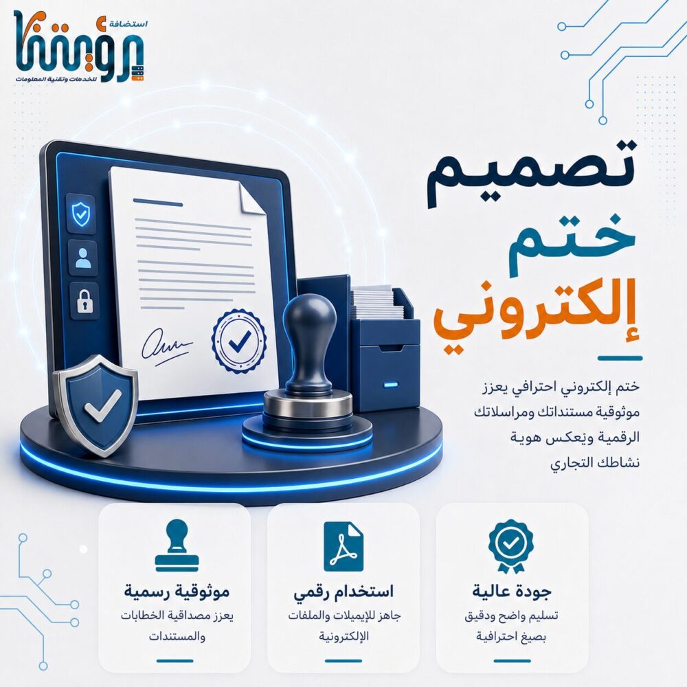 تصميم ختم الكتروني