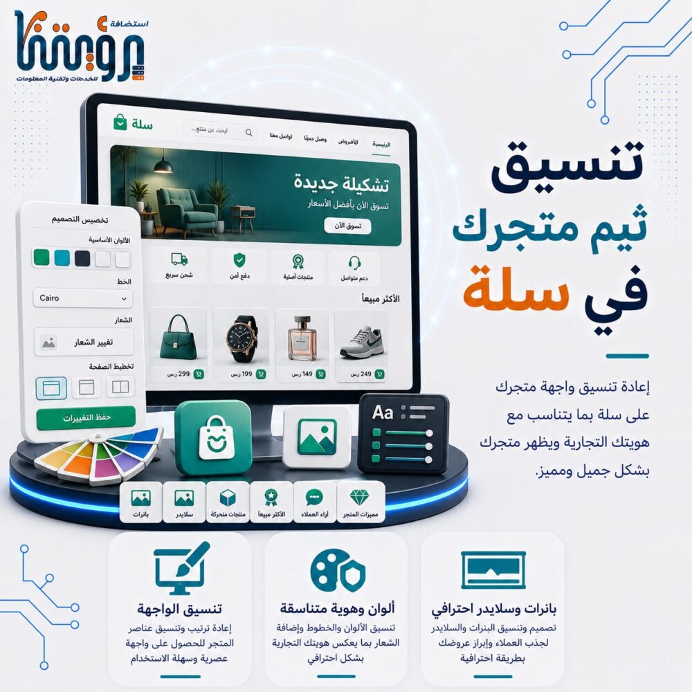 تنسيق الثيم (القالب) بمتجرك في سله