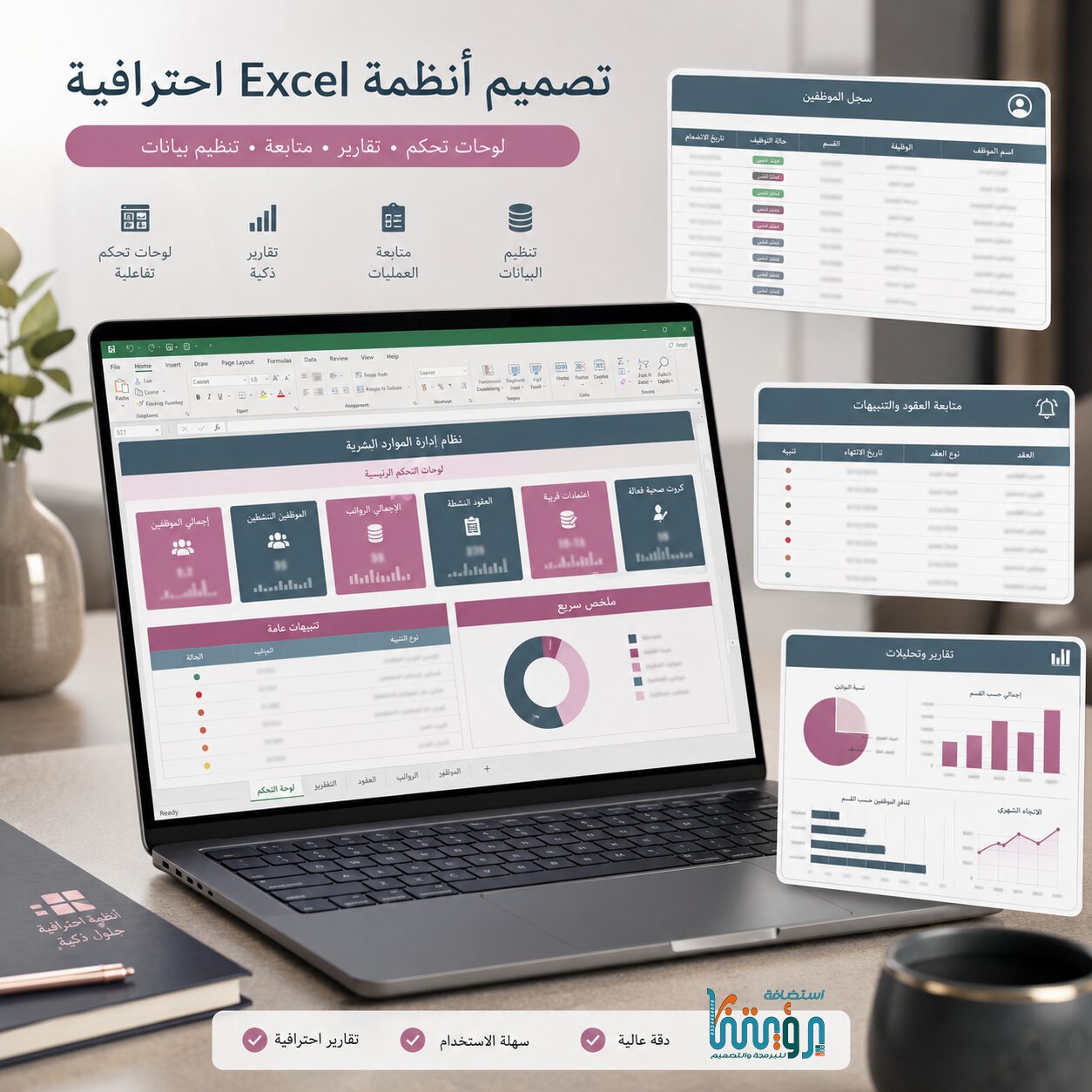 تصميم وتطوير ملفات إكسل Excel والمعادلات الصورة 6